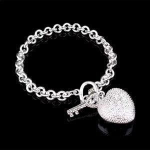 New 925 Sterling Silver CrystalCharm Bracelet